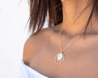 gold plated Monogram Necklace